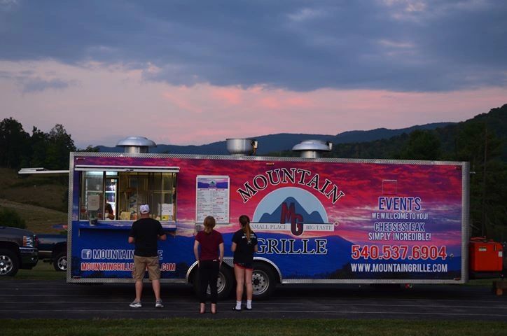 Mountain Grille food truck at golden hour